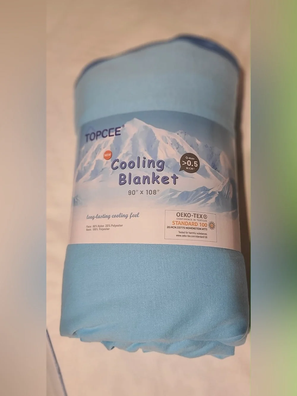 Topcee Light Blue Cooling Blanket – Breathable Comfort King size